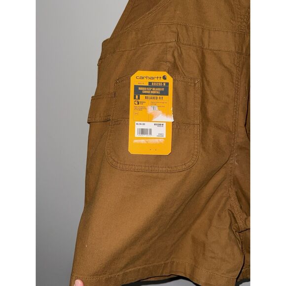 Carhartt Women Relaxed Fit Shortalls One-Piece Canvas Overall Shorts XL 16-18 - Picture 7 of 16